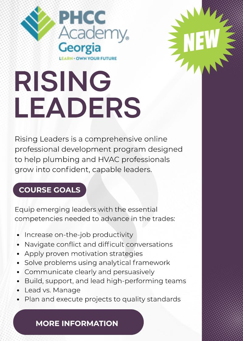 PHCC GA Academy Rising Leaders Online Course